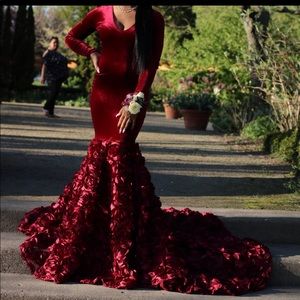 Burgundy Suede Dress